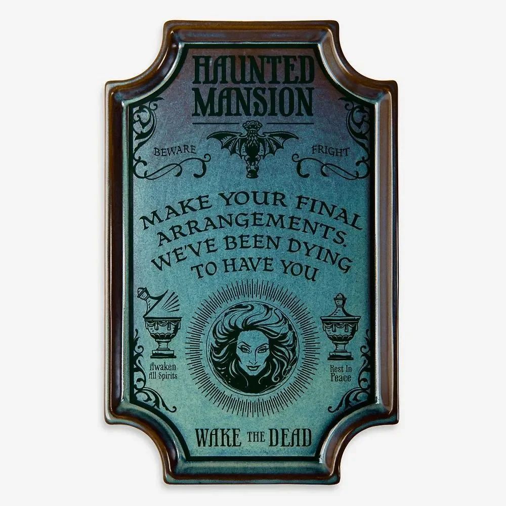 The Haunted Mansion Porcelain Tray Disney Store New in Box 2022 Madame Leota